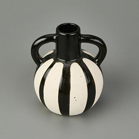 Pottery Vazo - Siyah - 20 cm