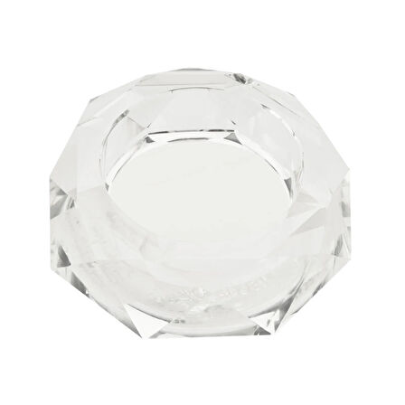 Deco Kristal Yuvarlak Küllük - Şeffaf - 10 cm