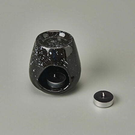 Deco Enyo Seramik Buhurdanlık - Siyah - 11 cm