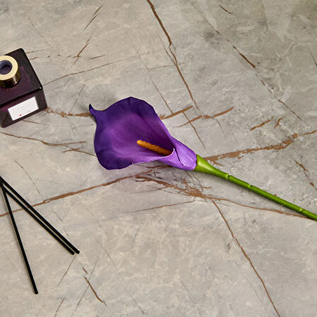 Deco Yapay Zambak Çiçeği - Mor - 60 cm