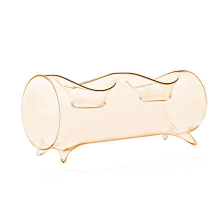 Design 2'li Sıralı Cam Mumluk - Bal