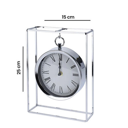 Dekoratif Metal Masa Saati - 25 cm