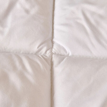 Soft Tek Kişilik Microfiber Yorgan - Beyaz - 155x215 cm