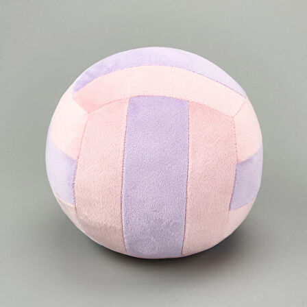 Soft Voleybol Topu Figürlü Yastık - Pembe / Eflatun - 20 cm