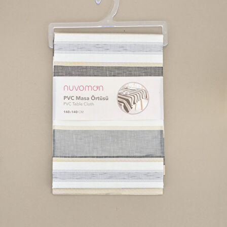 Kare Pvc Masa Örtüsü - Antrasit - 140x140 cm