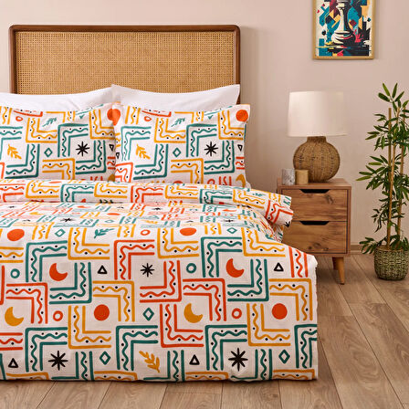 Soft Cubo Çift Kişilik Nevresim Takımı - Renkli