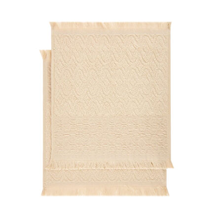 Soft Charm 2'li Havlu Seti - Krem - 30x30 cm