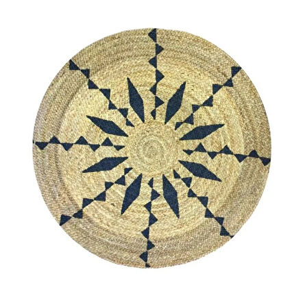 Home P05 Bolero Jüt Örgü Halı - Natürel - 90x90 cm