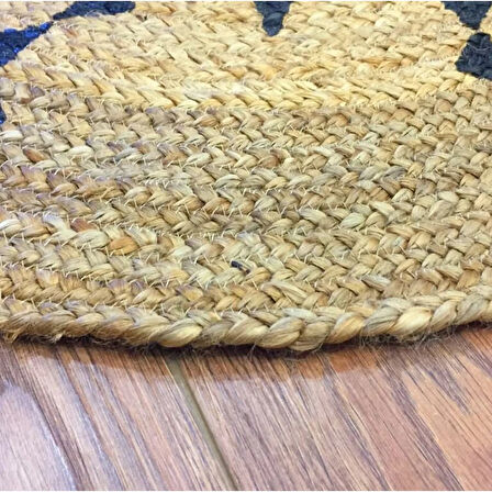 Home P05 Bolero Jüt Örgü Halı - Natürel - 90x90 cm