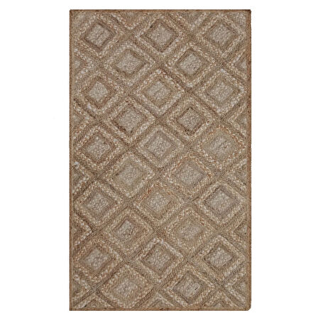 Home ET122 Bolero Jüt Örgü Halı - Natürel - 80x150 cm