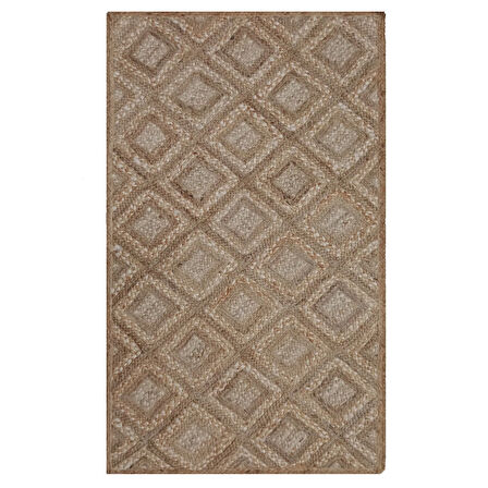 Home ET120 Bolero Jüt Örgü Halı - Natürel - 120x180 cm