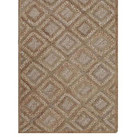 Home ET120 Bolero Jüt Örgü Halı - Natürel - 120x180 cm