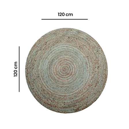 Home Bolero G11 Jüt Halı - 120x120 cm