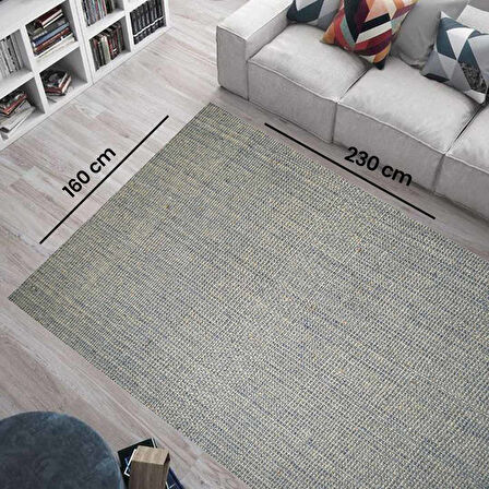 Home JL018 Pata Natürel Jüt Halı - Renkli - 160x230 cm