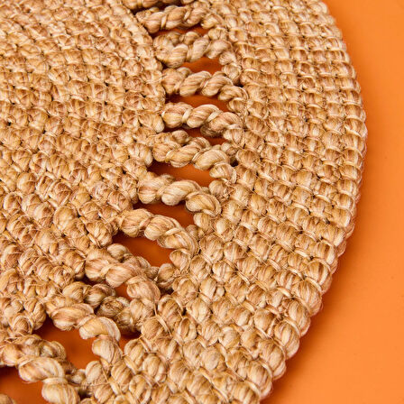 Jüt Görünümlü Kapı Önü Paspası - Kahverengi - 50x70 cm