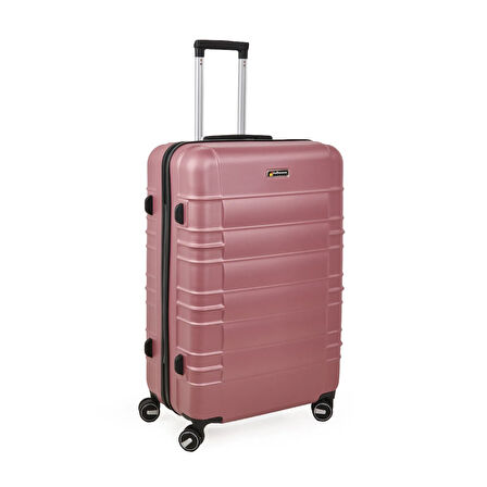 Travel Star Büyük Boy ABS Valiz - Gülkurusu - 76x52x30 cm