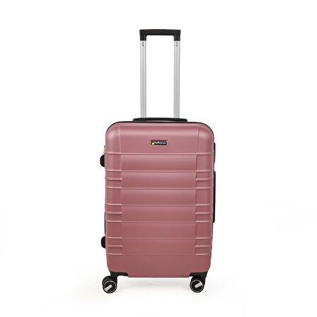 Travel Star Orta Boy ABS Valiz - Gülkurusu - 66x45x26 cm