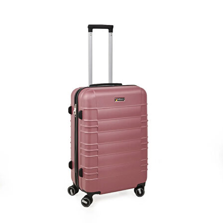 Travel Star Orta Boy ABS Valiz - Gülkurusu - 66x45x26 cm