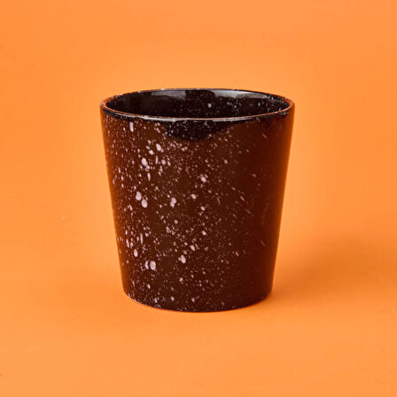 Seramik Saksı - Siyah - 13x13x13 cm