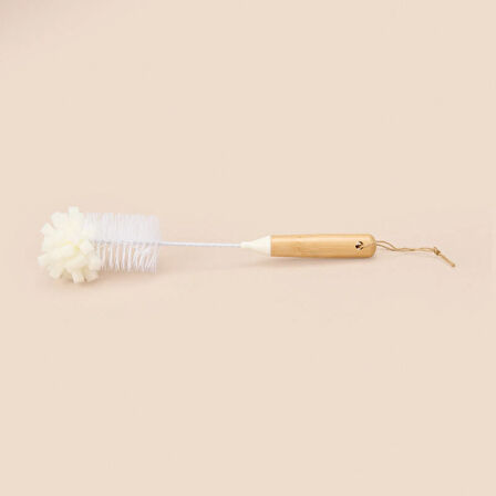 Bambu Saplı Matara Fırçası - Beyaz - 31,5 cm