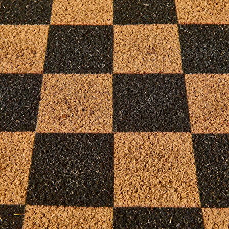 Home Koko Plaid Yarım Ay Kapı Önü Paspası - Renkli - 45x75 cm