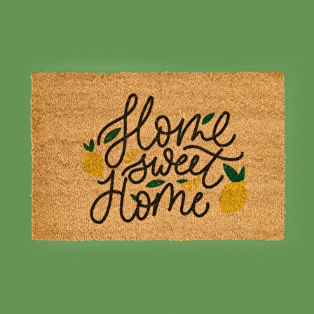 Home Koko Home Sweet Home Kapı Önü Paspası - Renkli - 40x60 cm