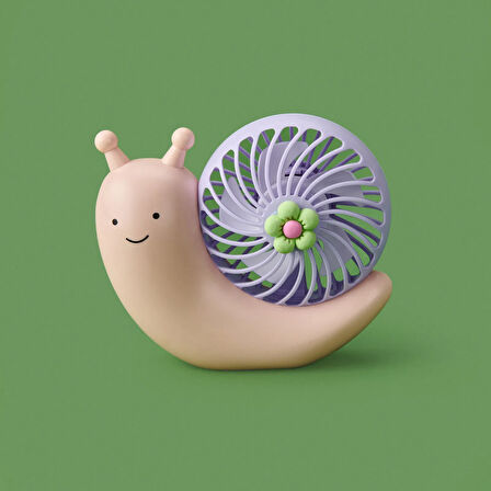 Living Salyangoz Figürlü Mini Fan - Asorti