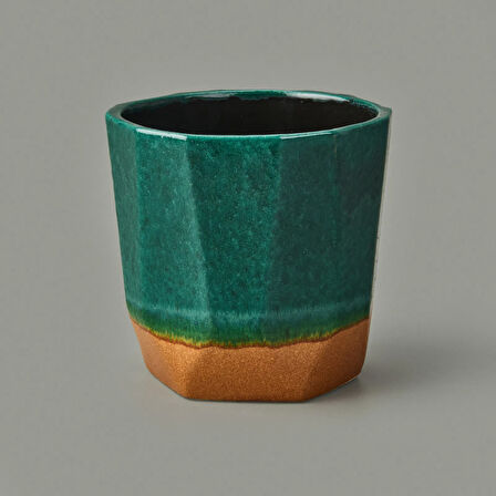Living Seramik Saksı - Mavi - 13x12 cm