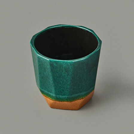 Living Seramik Saksı - Mavi - 13x12 cm