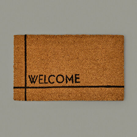 Home Welcome Kapı Önü Paspası - Bej - 35x60 cm