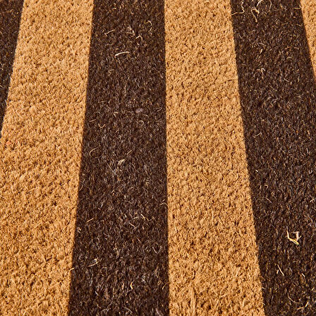 Home Rowe Koko Siyah Çizgili Kapı Paspası - Bej / Siyah - 40x60 cm