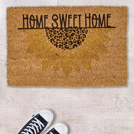 Home Die Sonne Koko Ayçiçeği Desenli Kapı Paspası - Renkli - 40x60 cm