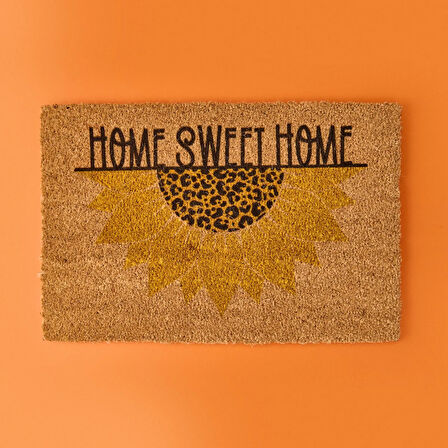Home Die Sonne Koko Ayçiçeği Desenli Kapı Paspası - Renkli - 40x60 cm