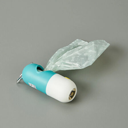 Ledli Kedi Köpek Poşet Taşıma Çantası - Mavi - 16 cm