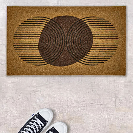 Welcome Paradoks Kapı Paspası - Bej / Kahverengi - 35x60 cm