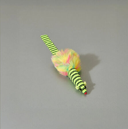 Tüylü Fare Kedi Oyuncağı - Asorti - 32 cm