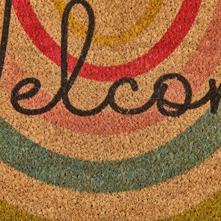 Home Coco Regnbue Kapı Önü Paspası - Bej - 45x75 cm