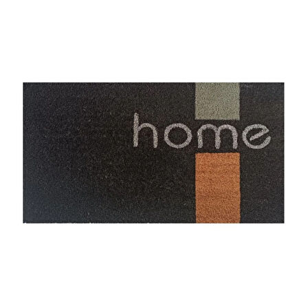 Home Koko Geometrik Home Desenli Kapı Paspası - Siyah - 35x60 cm