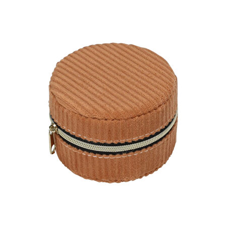 Yuvarlak Takı Organizer Kutusu - Asorti - 8x8x5 cm