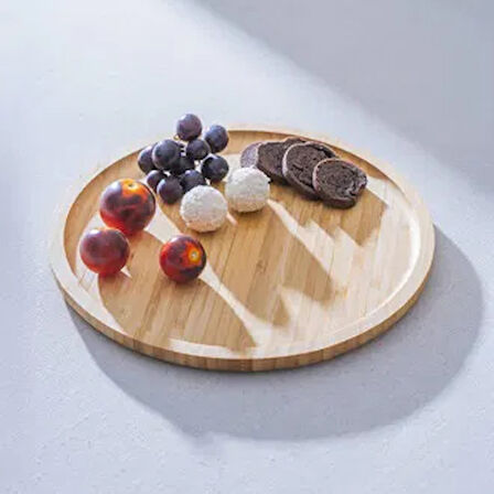 Bambu Sunum Tahtası - Kahverengi - 25 cm