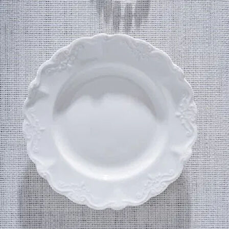 King Tatlı Tabağı - Kırık Beyaz - 15 cm