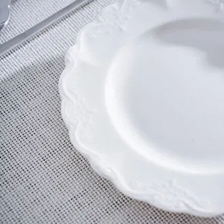 King Tatlı Tabağı - Kırık Beyaz - 15 cm