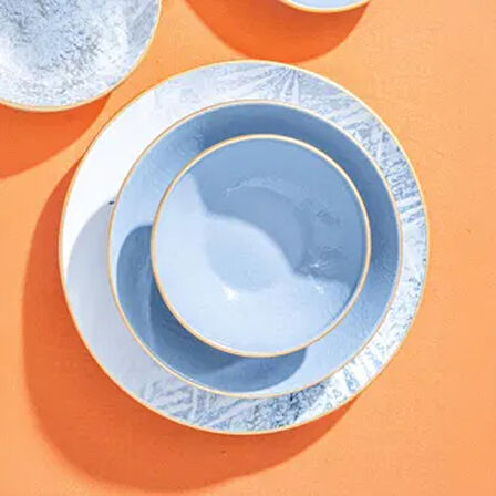 Lara 27 Parça Yemek Takımı - Renkli