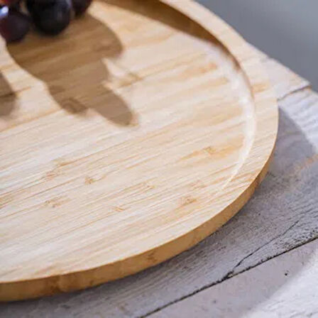 Bambu Sunum Tahtası - Kahverengi - 30 cm