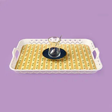 Kitchen Botanik Tepsi - Renkli - 41x31 cm