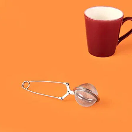 Houseware Paslanmaz Çelik Çay Süzgeci - Gri - 16 cm