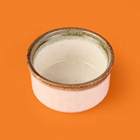 Porselen Sufle Kabı - Yeşil - 9 cm