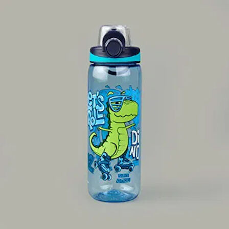 Trego Yeşil Dino Kilitli Tritan Matara - Renkli - 630 ml