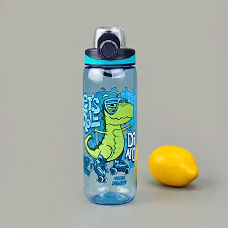 Trego Yeşil Dino Kilitli Tritan Matara - Renkli - 630 ml