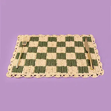 Soft Dama Supla - Bej / Yeşil - 30x45 cm